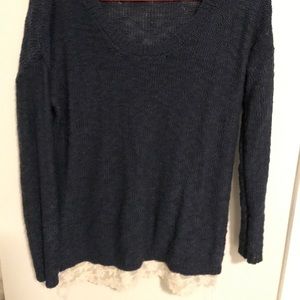 Pink Rose navy sweater size medium